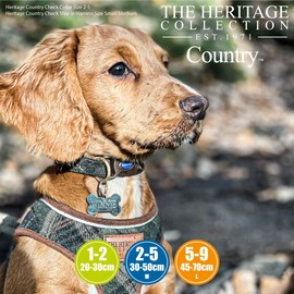 Ancol Country Check Adjustable collar 20-30cm, Brown