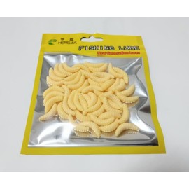 Grape Bug Maggot Worm Native 50pcs Set Creamy Color Glow in the Dark Clear Black Bass Trout Chin Yamame Area Management Fishing Rivers Stream Black Bass Fishing Bass Fishing Lake Dam Bluegill Carp