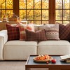 Kevin Textile Fall Plaid Pillow Cover 12x20 Inch with Piping,