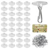 NQEUEPN 100pcs Adhesive Ceiling Hooks, Round Suction Cup Sticky Ceiling