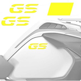 BLACK DOVES GRAPHICS 2pcs Stickers Compatible with Motorrad Tank Sides R 1200 1250 GS Adventure LC (Fluo Yellow)…