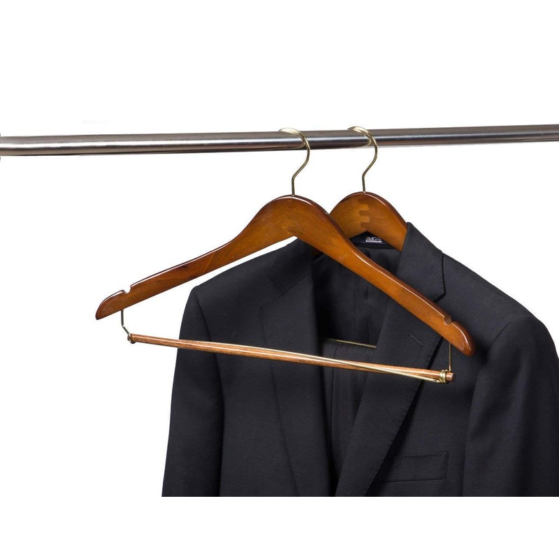 10 Quality Hangers Curved Wooden Hangers Beautiful Sturdy Suit Coat