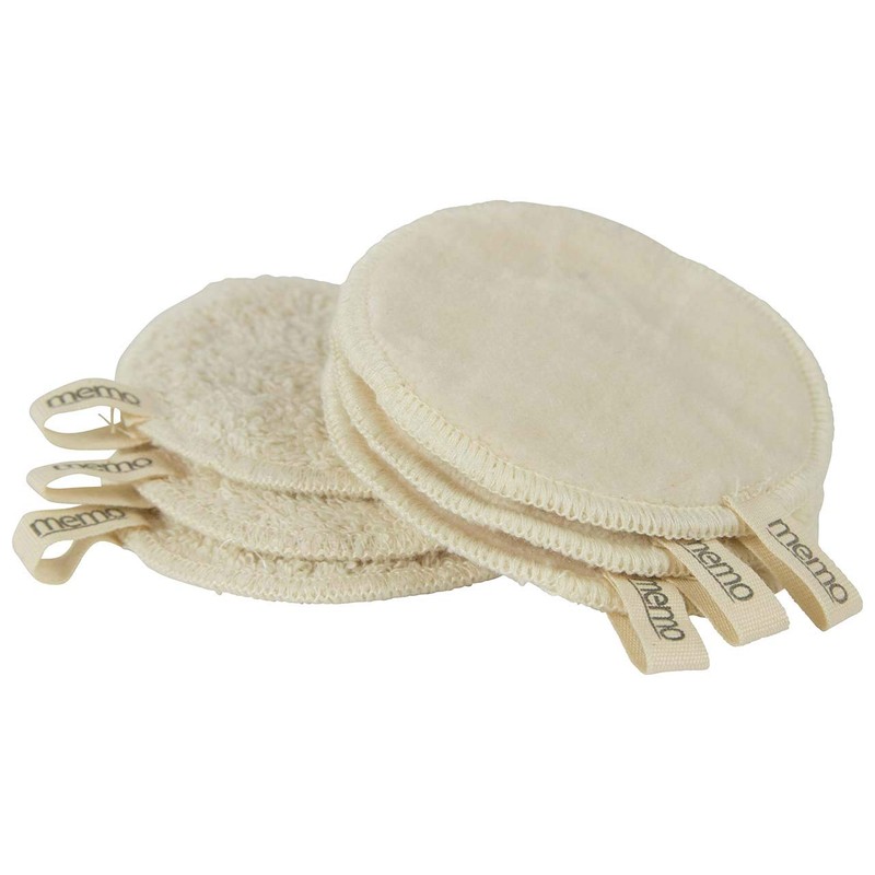 Memo Cotton Cosmetic Pads Pack of 10 with Laundry Bag
