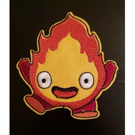 Unbranded Calcifer Fire Demon Embroidered IronOn Patch Howl's Moving Castle 3.25"x3.5" 014