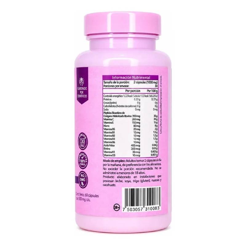 Biotina Pasiguaro Vitaminas Y Colágeno 60 Caps Belleza