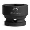 Capri Tools 25 mm Stubby Impact Socket, 1/2 in. Drive,