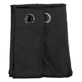 Grommet Blackout Curtains Punch Free Thermal Insulated Room Darkening Curtains for Bedroom Living Room Black 132x213cm / 52.0x83.9in