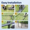 VIVOHOME 2-Pack 4 Step Hand Rails for Outdoor Steps, Galvanized