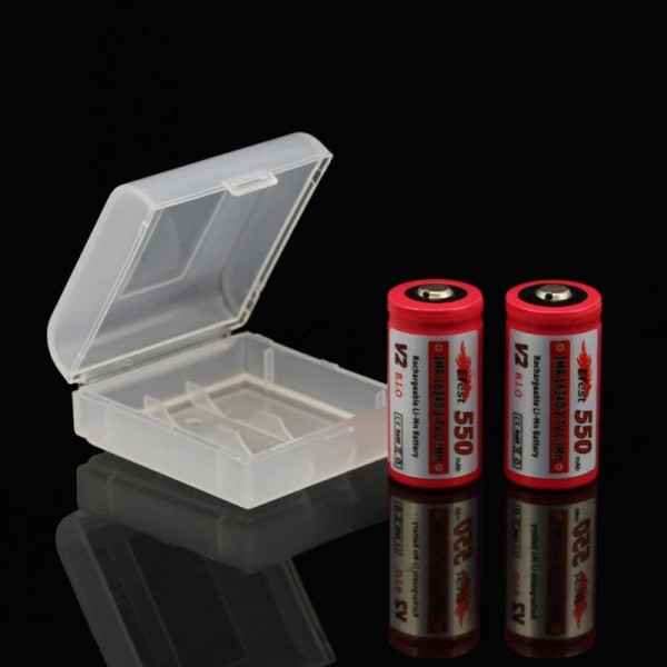 Efest 1 White Clear Plastic Battery Case/Box for 16340 Battery