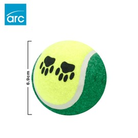 Tennis Balls For Dogs Set Of 12: Pet Toys For All Breeds And Sizes, Suitable To Play Fetch, Training, And Chewing, Colourful Paw Design, Strong Construction And Non-Toxic Materials