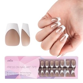 300 Uñas Postizas Francesas, 15 Tamaños, Cortas, Cuadradas, Marrones, Con Punta A Presión, Uñas De Gel Francesas Para Decoración De Uñas Diy