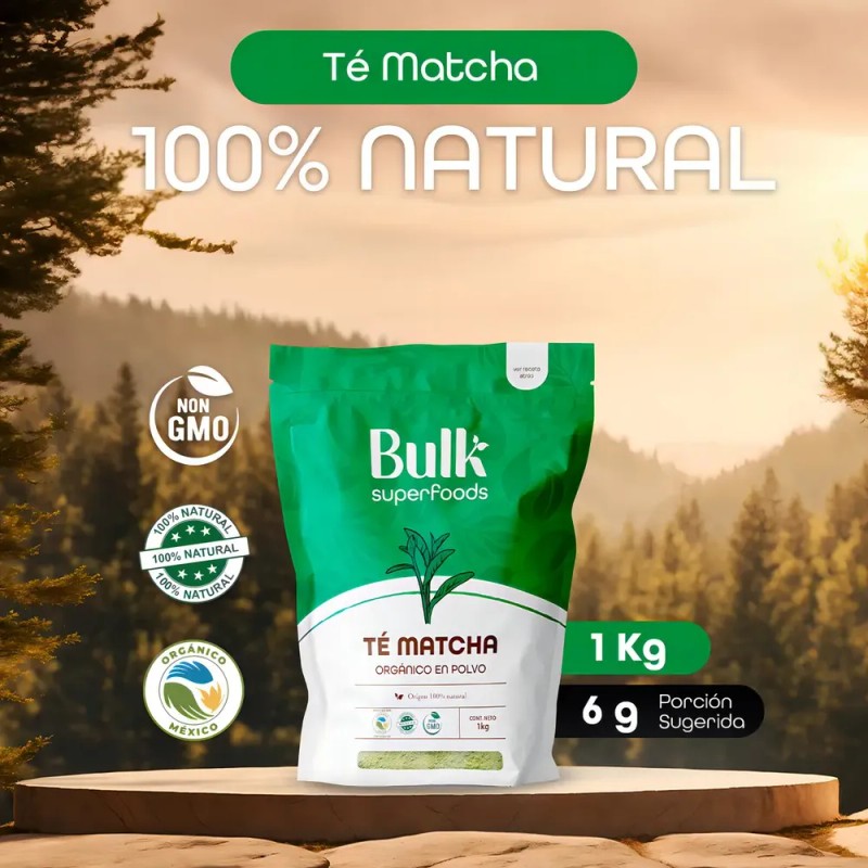 Té Matcha En Polvo Premium Aa 1kg Marca Bulk Superfoods