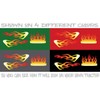Lawn Mower Decals - Hot Rod Flames - 3pc Set