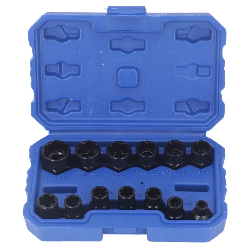 13Pcs Bolt Nut Remover Professional Bolt Nut Extractor Socket Set