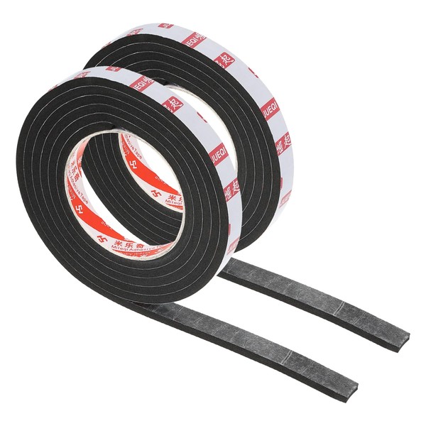 PATIKIL 5/8"W x 1/5"T x 6.6Ft Doppelseitiges Schaumstoffband, 2 Rollen