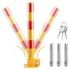 Vechkom Folding Parking Post Parking Barrier Spring Type Thickened Parking