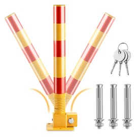 Vechkom Folding Parking Post Parking Barrier Spring Type Thickened Parking Lock Ground Lock Column Lock Heavy Duty Garage Lock