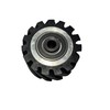4" Serrated Rubber Contact Wheel with Two Heavy-Duty Bearing 6205