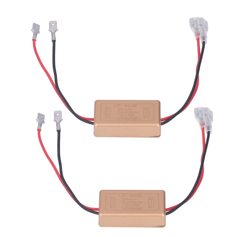 2PCS LED Strobe Controller Car Headlight Signal Light Control Flasher