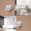 Estmoon 6 Pack Brushed Nickel Door Knobs, Privacy Door Lock