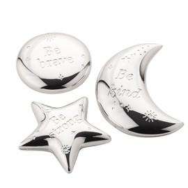 Baby Silver Plated Precious Little Things Keepsake Charms Set of 3 for New Baby, Christening or Baptism 5379