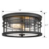 Zeyu Industrial Ceiling Light, Farmhouse Flush Mount Ceiling Light 12