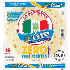 La Banderita Carb Counter Zero Net Carbs Soft Taco, 16 ct.