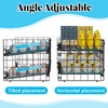 2-Tier Stackable Can Rack Organizer for Pantry Shelf, Extra-Long Can
