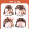 Landrain Pack of 4 Hair Bands with Clips Double Layer