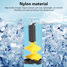 Garosa Ice Floating Drill Auger, 8-Inch Diameter 20-Inch Length Electric Ice Breaking Drill Bit Aluminum Alloy Carbide Nylon for Winter Thin Ice Layers Fishing