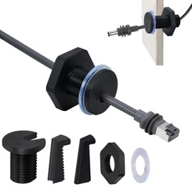 Lephchiryn RV Cable Passthrough for Starlink mini, RV Cable Grommet Compatible with Starlink, Ethernet, Coax, Water-Resistant and Anti-Drop RV Cable Routing (35mm/2pcs, Black)