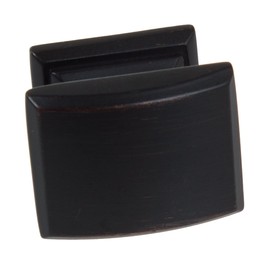 5740-ORB-10 - GlideRite Hardware 1-1/4" Domed Convex Square Cabinet Knobs, Oil Rubbed Bronze (Pack of 10)