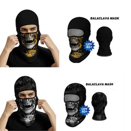 3D Balaclava Full Face Mask,Skull Face Shield Motorcycle Head Cover Headwear Mask Ghosts Skull Cover for Men Women