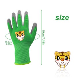 Children's Gardening Gloves, 2 Pairs of Children's Work Gloves, Latex Protective Gloves for Boys and Girls, Security Gloves for DIY, Daily Housework, Painting, Outdoor Activities (2-5 Years)