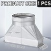 Tandefio 3-1/4" x 10" x 6'', 6" Diameter Galvanized Transition