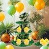 Real Dinosaurs Cupcake Stand, 3-Tier Cupcake Holder Dessert Tower for
