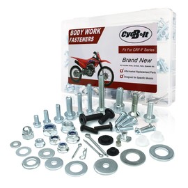 CYCBOLT 330PCS Body Work Bolt Kit Fit for CRF250F CRF110F CRF230F CRF80F CRF125F CRF50F CRF100F CRF70F CRF150F Motorcycle Body Engine Fender Fasteners Bolts Set