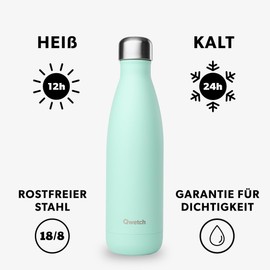 Qwetch QD3102 Stainless Steel Thermos/Vacuum Flask 300 ml + 1 Marker, Red