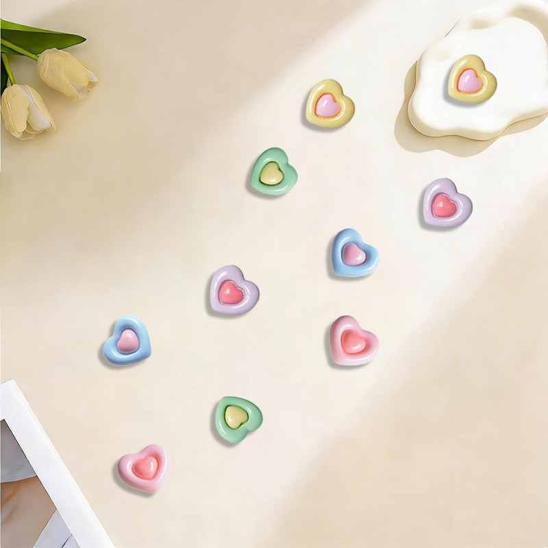 50 PCS Heart Push Pin Cute Heart Thumb Tacks for