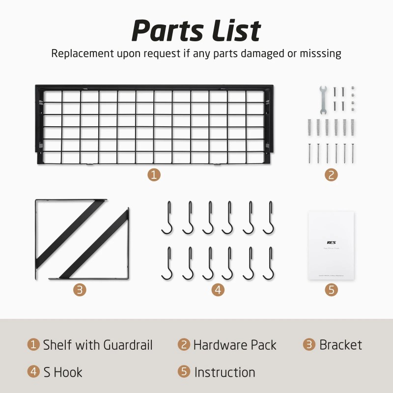 Kes 30-Inch Kitchen Pan Pot Rack Wall Mounted Hanging Storage