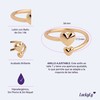 LuckyLy Anillos de Mujer de Corazones Oro 14k, Ajustable –