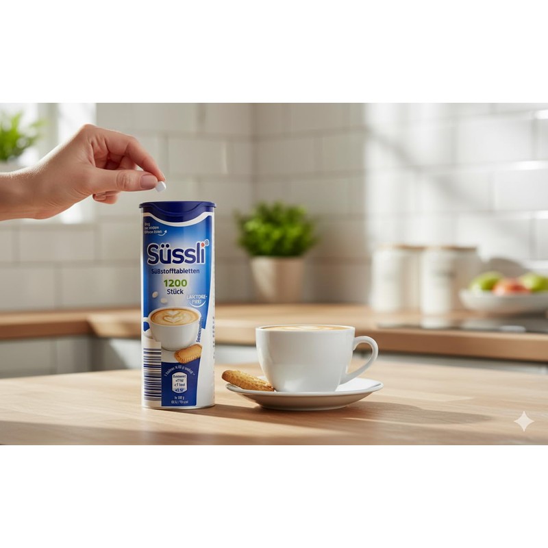 süssli suessli German Sweetener Tablets 1200pcs in Dispenser - Lactose