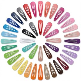64 Pcs Metal Hair Clips for Girls, 2 InchHair Barrettes for Women, Colorful Cute Snap Hair Clips Women ForHair Accessories(32 Colors)