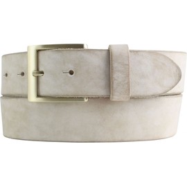 BELTINGER Men's Belt Made of Soft Full Cowhide Leather Vintage Look 4 cm Jeans Belt for Men 40 mm Leather Belt with Golden Belt Buckle Used Look, Mist Gold