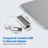 Leehitech 1000 Mbit/s USB C Ethernet Adapter, Type C/USB3.0 Two
