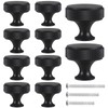 AUTUUCKEE 10 Pcs Cabinet Knobs, Black Cupboard Knobs, Metal Round