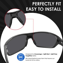 BLAZERBUCK Replacement Nose Pads Nose Piece for Oakley Split Shot OO9416/Crossrange OO9361/Split Time OO4129/Targetline OO9397 Sunglasses - Black + Black