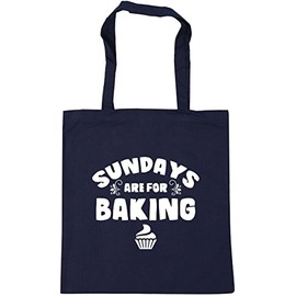 Hippowarehouse Sundays Are For Baking Tote Shopping Gym Beach Bag 42cm x38cm, 10 litres