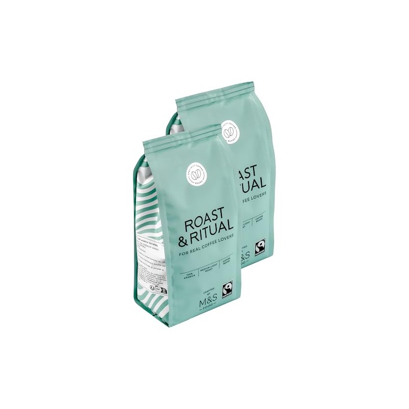 M&S Roast & Ritual Whole Coffee Beans Duo, Medium-Light Roast,