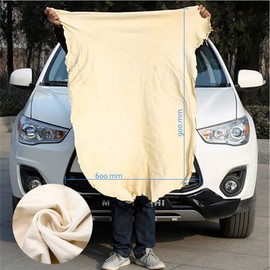 Norhogo Car Cleaning Cloth Chamois Leather Car Leather Cloths Genuine Leather Washcloth Cleaning Cloth Car Cloths Chamois Leather Cloth Art Cloth Accessories L/90 x 60 cm